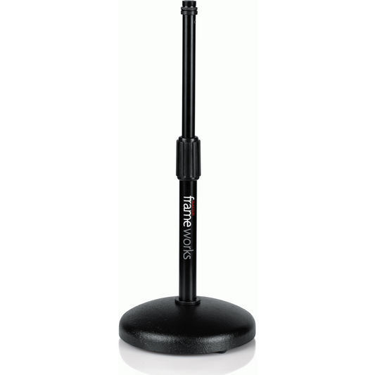 Gator GFWMIC0501 Desktop Microphone Stand with Round Weighted Base & Adjustable Height