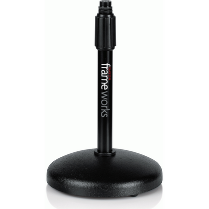 Gator GFWMIC0501 Desktop Microphone Stand with Round Weighted Base & Adjustable Height