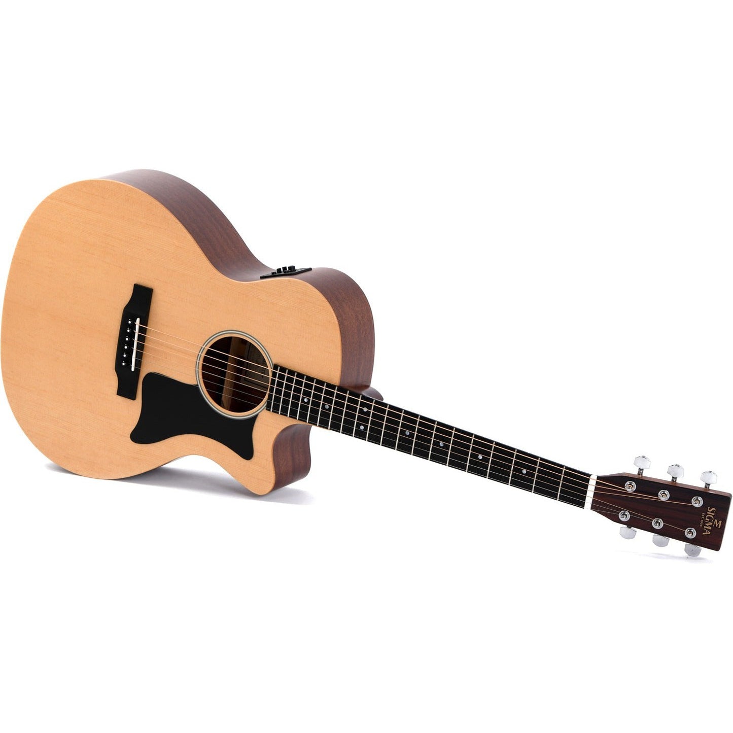 Sigma GMC-STE Grand OM Acoustic Guitar Cutaway Solid Spruce Top - Mahogany Back and Sides - Satin