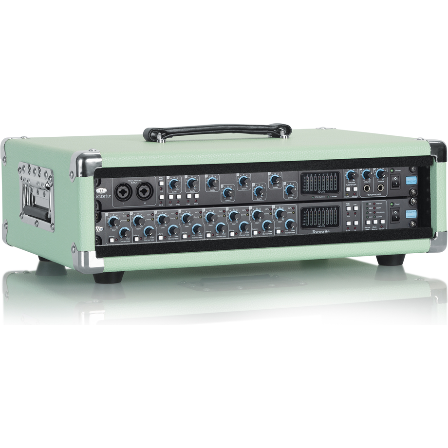 Gator GR-RETRORACK-2SG 2RU Amp Rack Case Seafoam Green