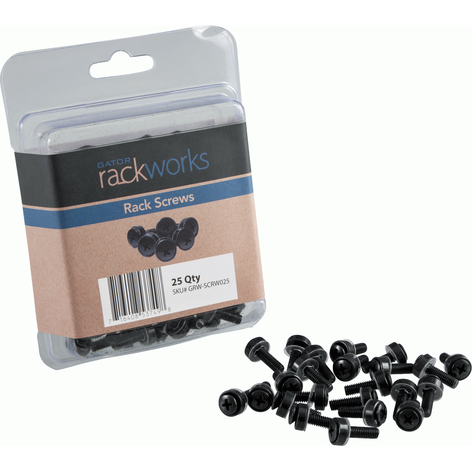 Gator GRW-SCRW025 Rack Screws 25 Pack