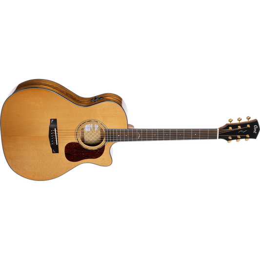 Cort Gold A6 Bocote Grand Auditorium Cutaway Acoustic-Electric Guitar – Natural