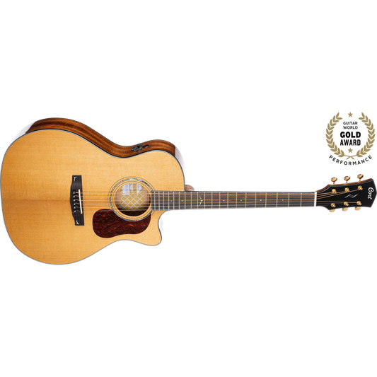 Cort Gold A6 Grand Auditorium Cutaway Acoustic-Electric Guitar – Natural