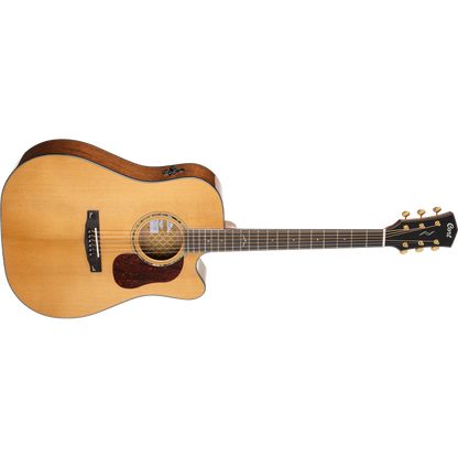 Cort Gold DC6 Natural Glossy Dreadnought Cutaway Acoustic Guitar