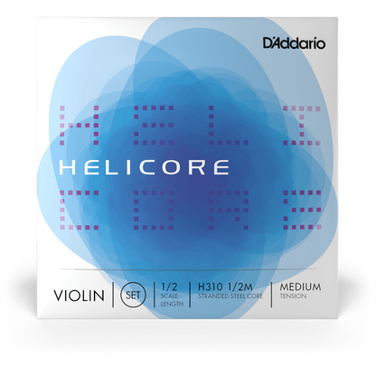 D'Addario Helicore Violin String Set – 1/2 Scale – Medium Tension