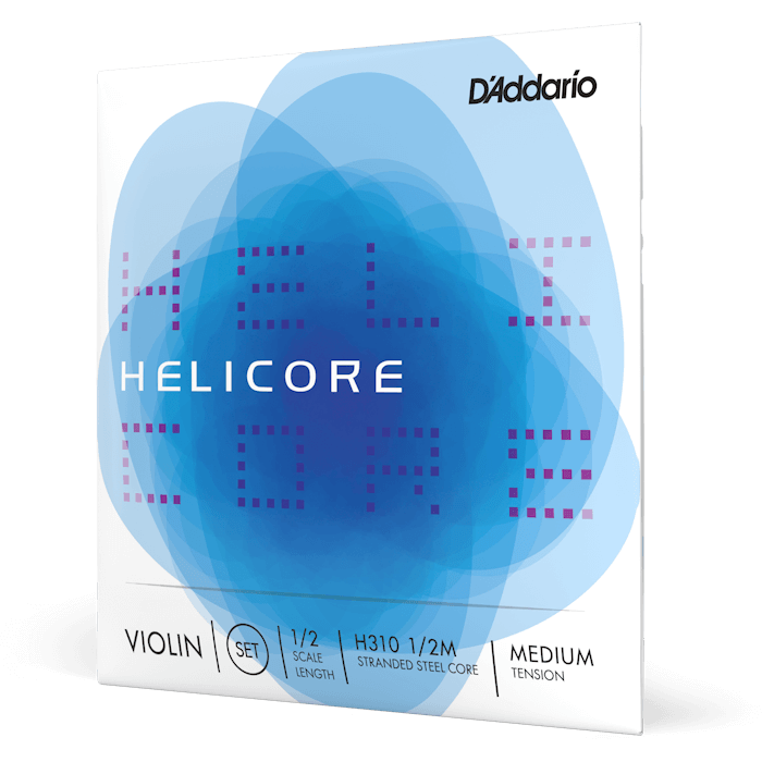 D'Addario Helicore Violin String Set – 1/2 Scale – Medium Tension