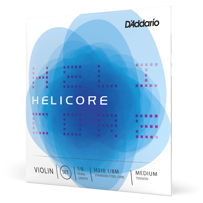 D'Addario Helicore Violin String Set – 1/8 Scale – Medium Tension