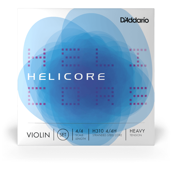 D'Addario Helicore Violin String Set – 4/4 Scale – Heavy Tension