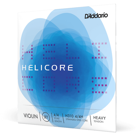 D'Addario Helicore Violin String Set – 4/4 Scale – Heavy Tension