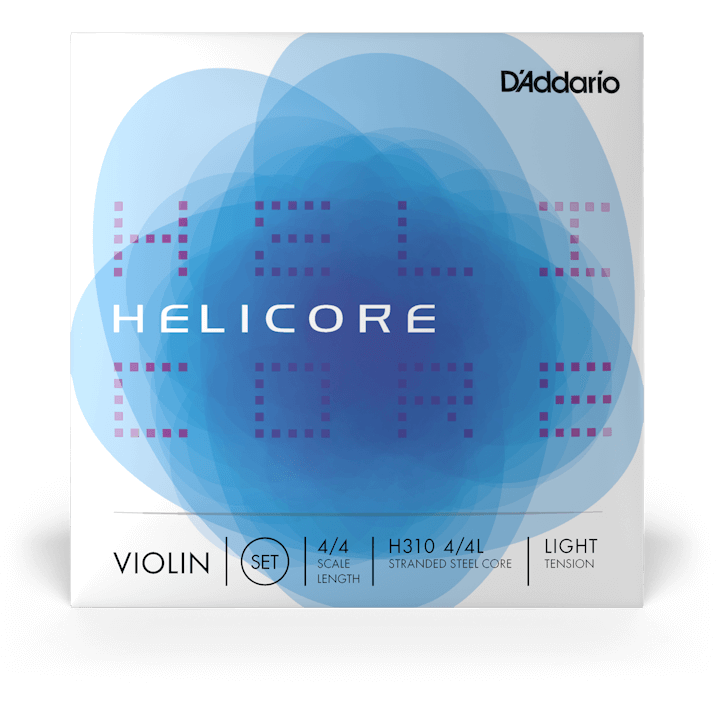 D'Addario Helicore Violin String Set – 4/4 Scale – Light Tension
