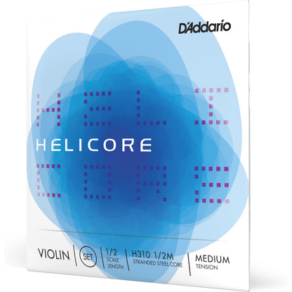 D'Addario Helicore Violin String Set, 1/2 Scale, Medium Tension