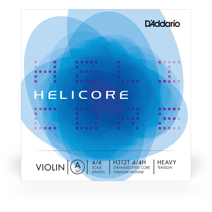 D'Addario Helicore Titanium-Wound Violin A String – 4/4 Scale – Heavy Tension