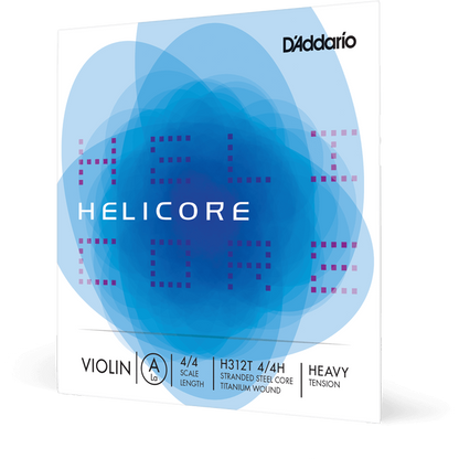 D'Addario Helicore Titanium-Wound Violin A String – 4/4 Scale – Heavy Tension