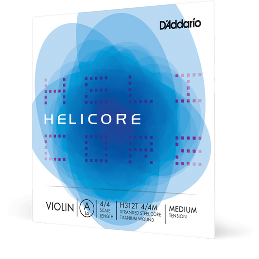 D'Addario Helicore Titanium-Wound Violin A String – 4/4 Scale – Medium Tension