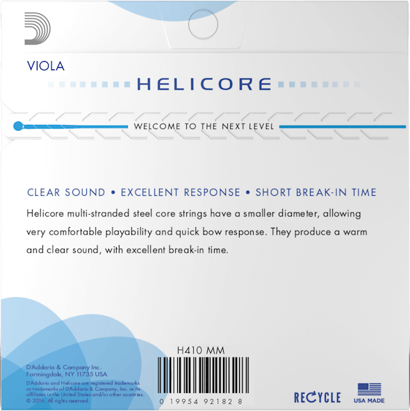 D'Addario Helicore Viola String Set – Medium Scale – Medium Tension