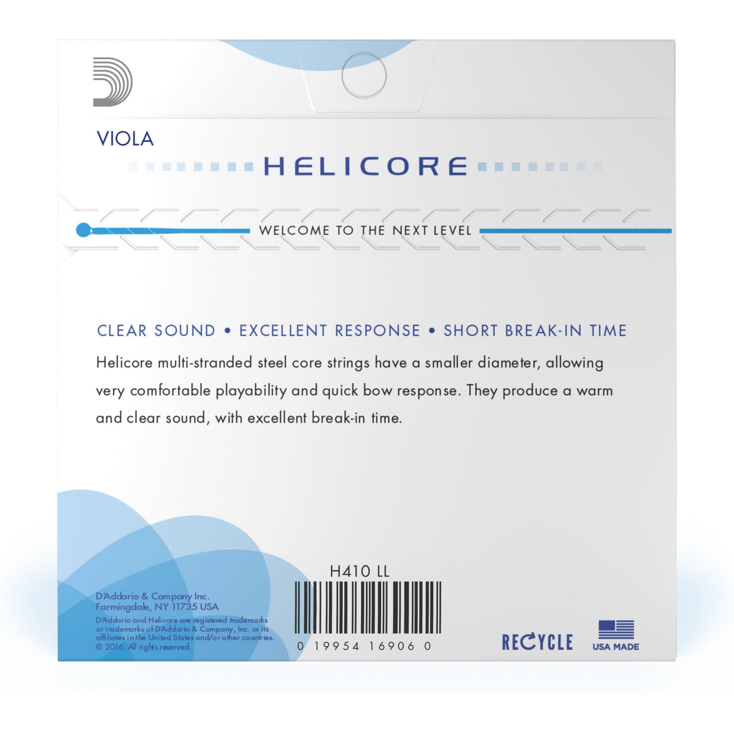 D'Addario Helicore Viola String Set, Long Scale, Light Tension