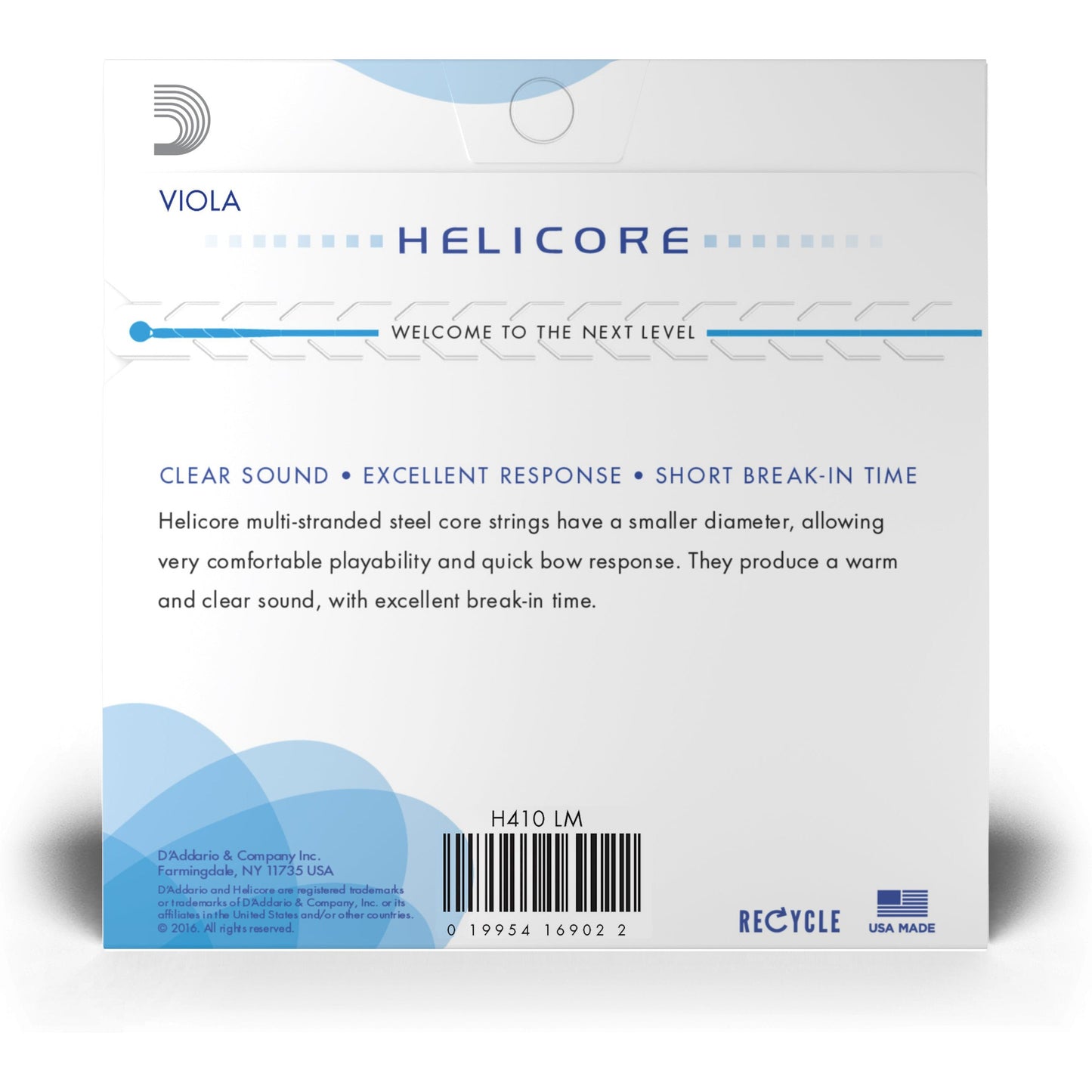 D'Addario Helicore Viola String Set, Long Scale, Medium Tension