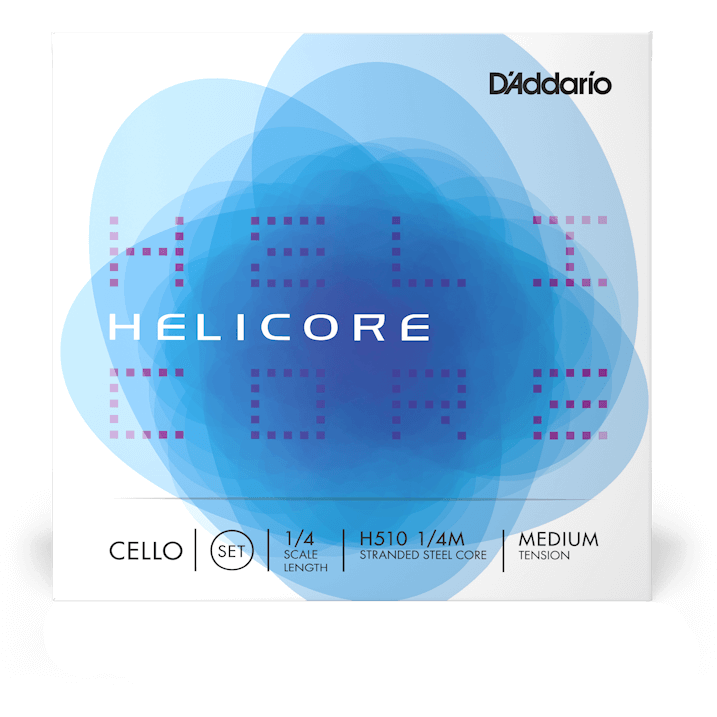 D'Addario Helicore Cello String Set – 1/4 Scale – Medium Tension