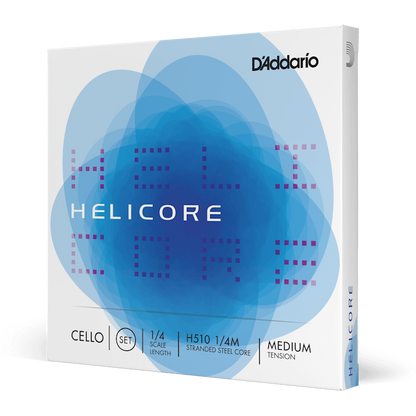 D'Addario Helicore Cello String Set – 1/4 Scale – Medium Tension