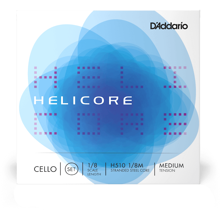 D'Addario Helicore Cello String Set – 1/8 Scale – Medium Tension