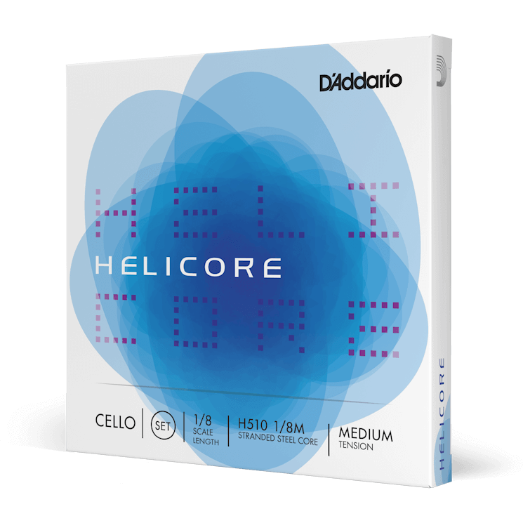 D'Addario Helicore Cello String Set – 1/8 Scale – Medium Tension