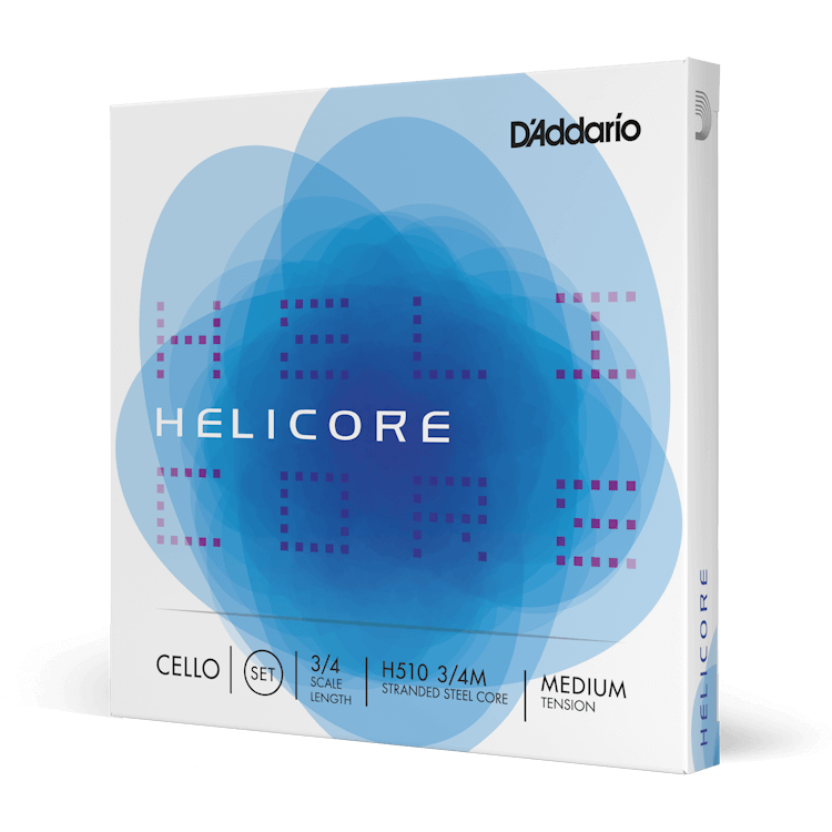 D'Addario Helicore Cello String Set – 3/4 Scale – Medium Tension