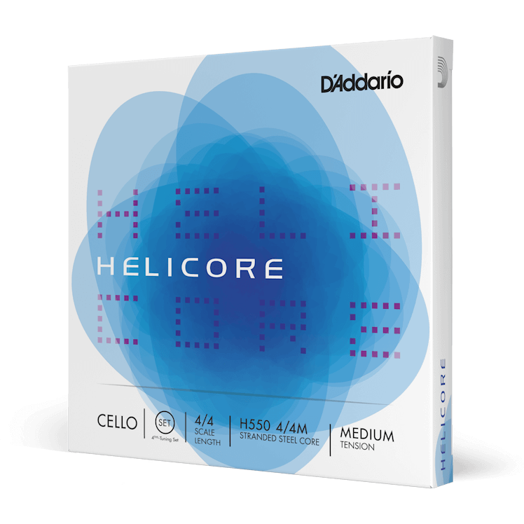 D'Addario Helicore Fourths-Tuning Cello D String – 4/4 Scale – Medium Tension