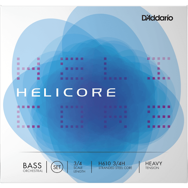 D'Addario Helicore Orchestral Bass String Set – 3/4 Scale – Heavy Tension