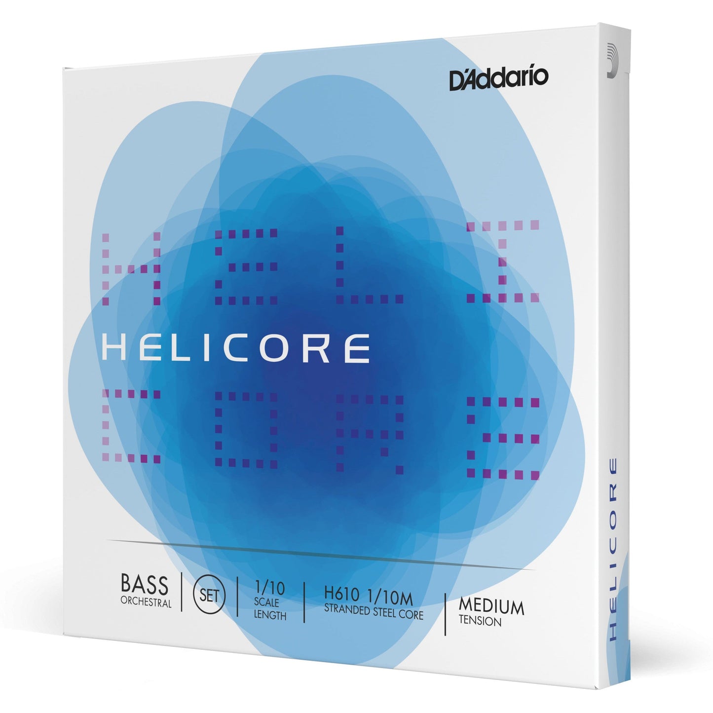 D'Addario Helicore Orchestral Bass String Set, 1/10 Scale, Medium Tension