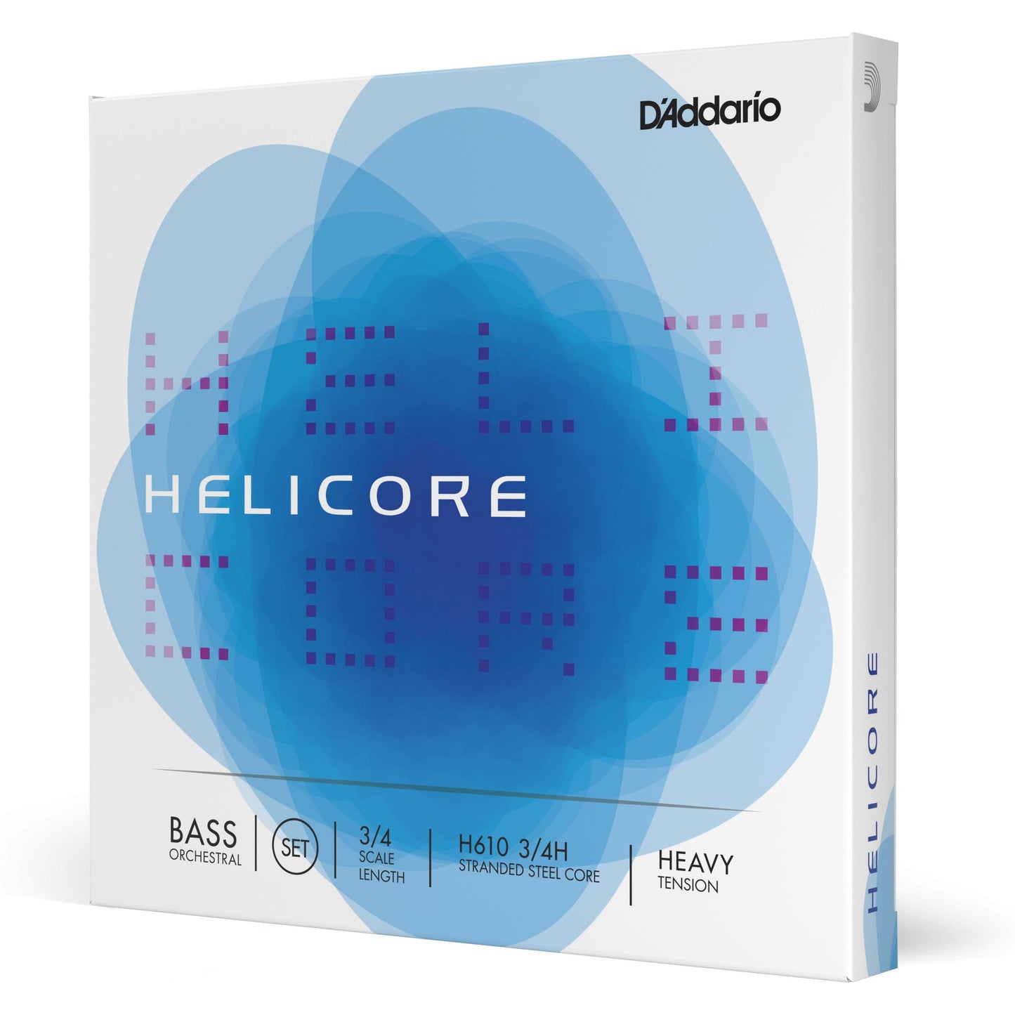 D'Addario Helicore Orchestral Bass String Set, 3/4 Scale, Heavy Tension