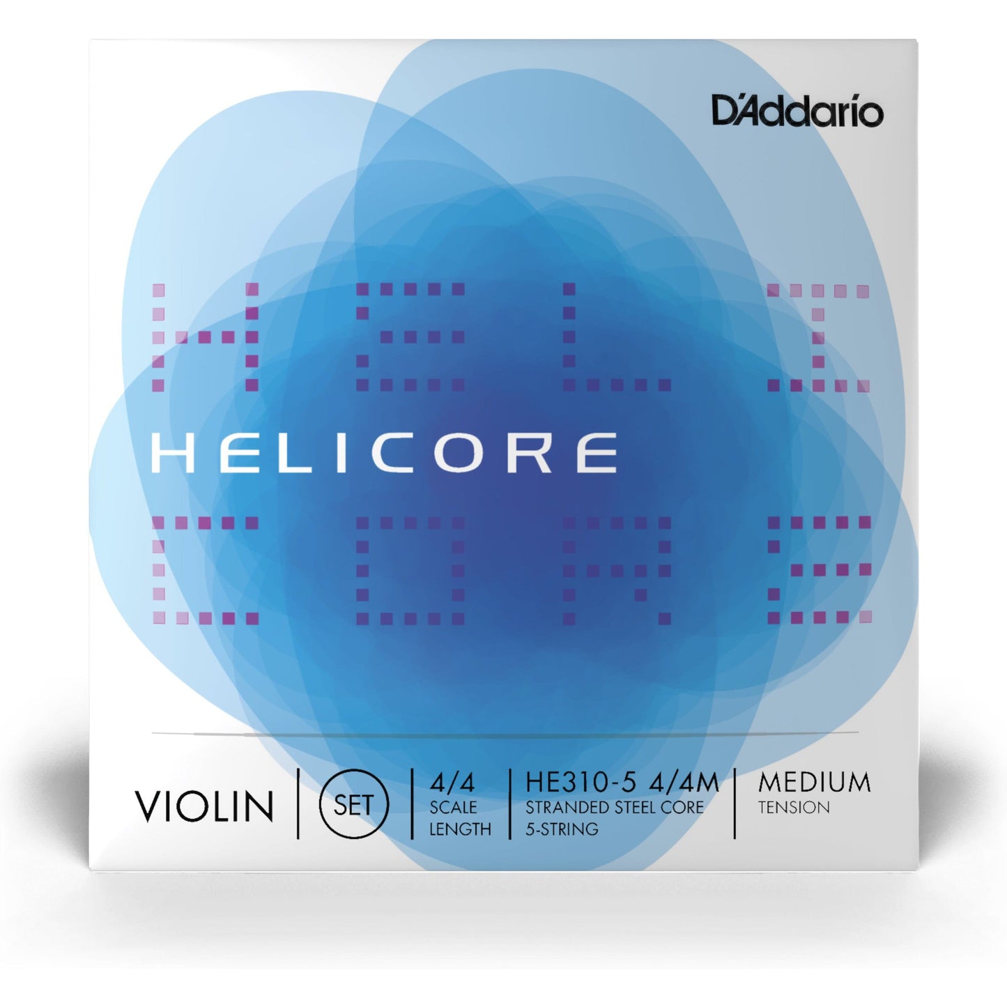 D'Addario Helicore Violin 5-String Set, 4/4 Scale, Medium Tension