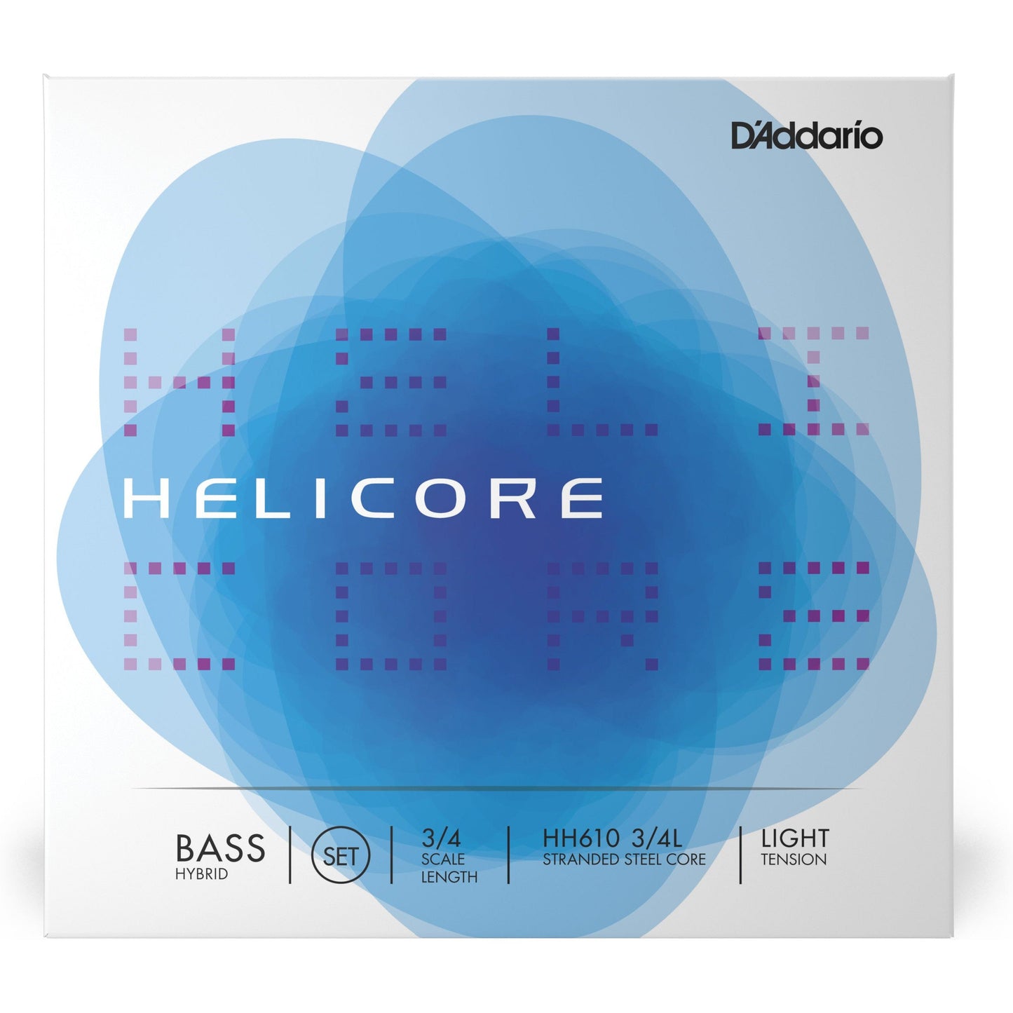 D'Addario Helicore Hybrid Bass String Set, 3/4 Scale, Light Tension