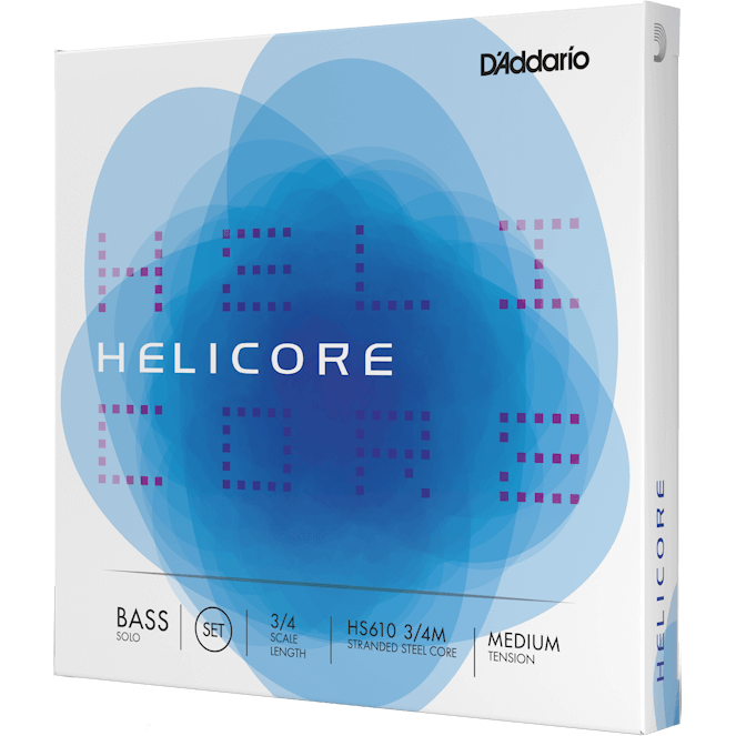 D'Addario Helicore Solo Bass String Set – 3/4 Scale – Medium Tension