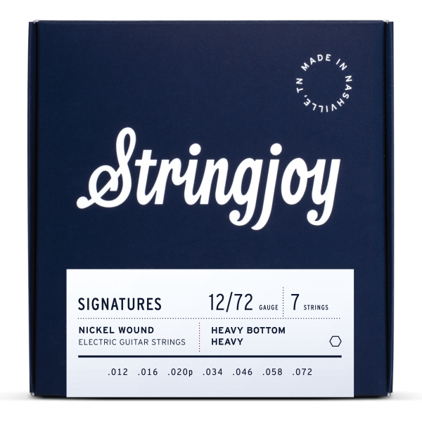 Stringjoy Signatures | 7 String Heavy Bottom Heavy Gauge (12-72) Nickel Wound Electric Guitar Strings