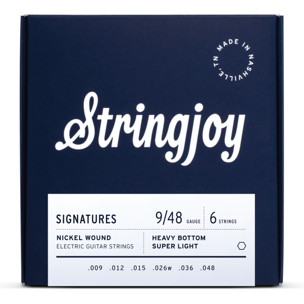 Stringjoy Signatures | Heavy Bottom Super Light Gauge (9-48) Nickel Wound Electric Guitar Strings