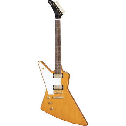 Epiphone 1958 Korina Explorer (White Pickguard), Aged Natural (Left Handed)