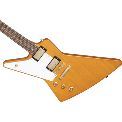 Epiphone 1958 Korina Explorer (White Pickguard), Aged Natural (Left Handed)