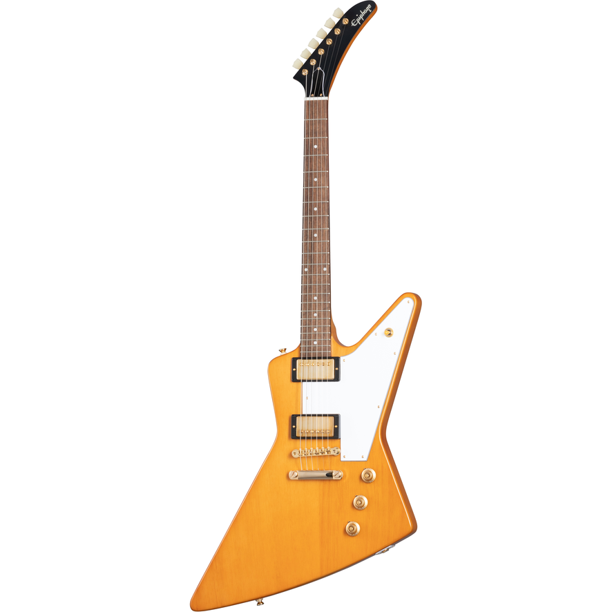 Epiphone 1958 Korina Explorer (White Pickguard), Aged Natural