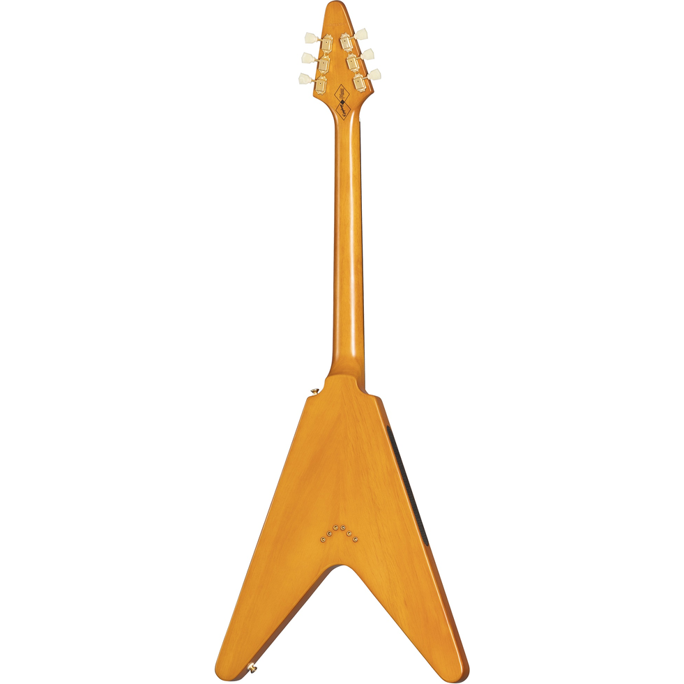 Epiphone 1958 Korina Flying V (White Pickguard), Aged Natural (Left Handed)