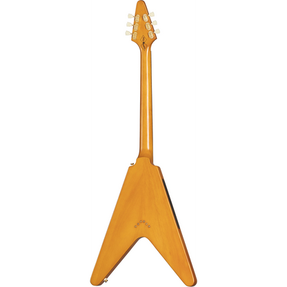 Epiphone 1958 Korina Flying V (White Pickguard), Aged Natural (Left Handed)