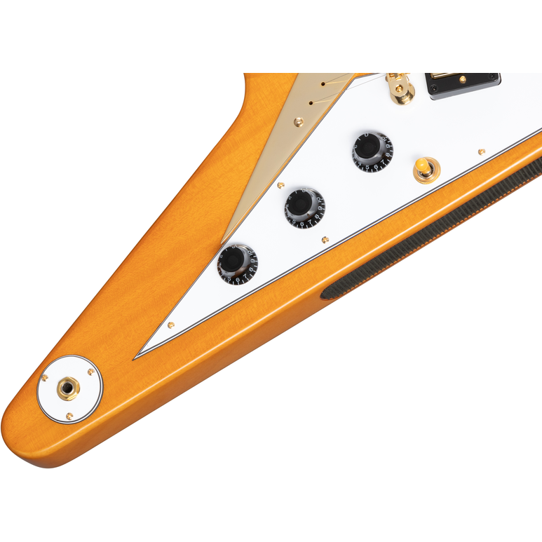 Epiphone 1958 Korina Flying V (White Pickguard), Aged Natural