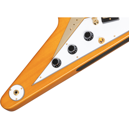 Epiphone 1958 Korina Flying V (White Pickguard), Aged Natural