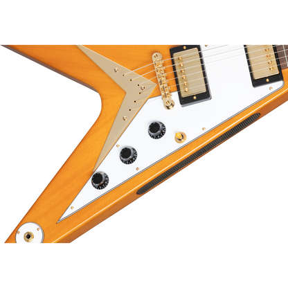 Epiphone 1958 Korina Flying V (White Pickguard), Aged Natural