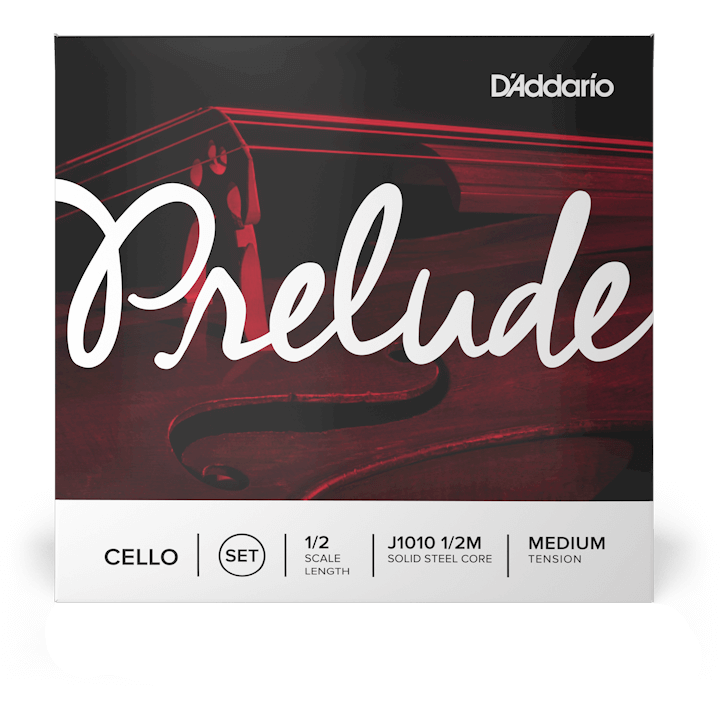 D'Addario Prelude Cello String Set – 1/2 Scale – Medium Tension