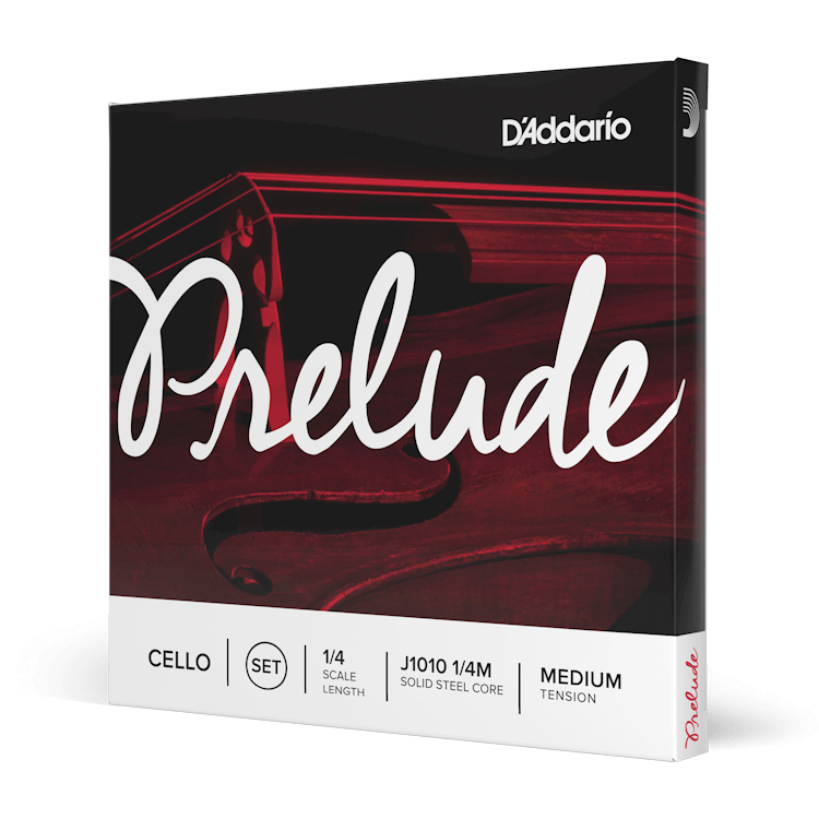 D'Addario Prelude Cello String Set – 1/4 Scale – Medium Tension