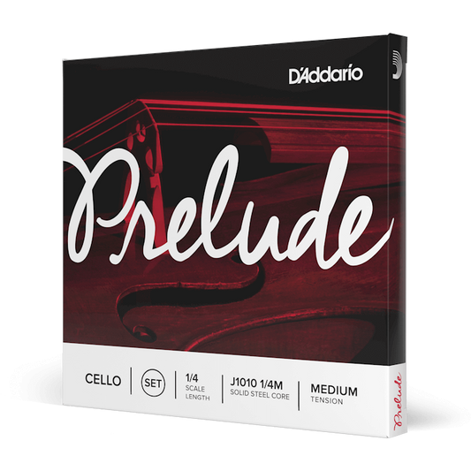D'Addario Prelude Cello String Set – 1/4 Scale – Medium Tension