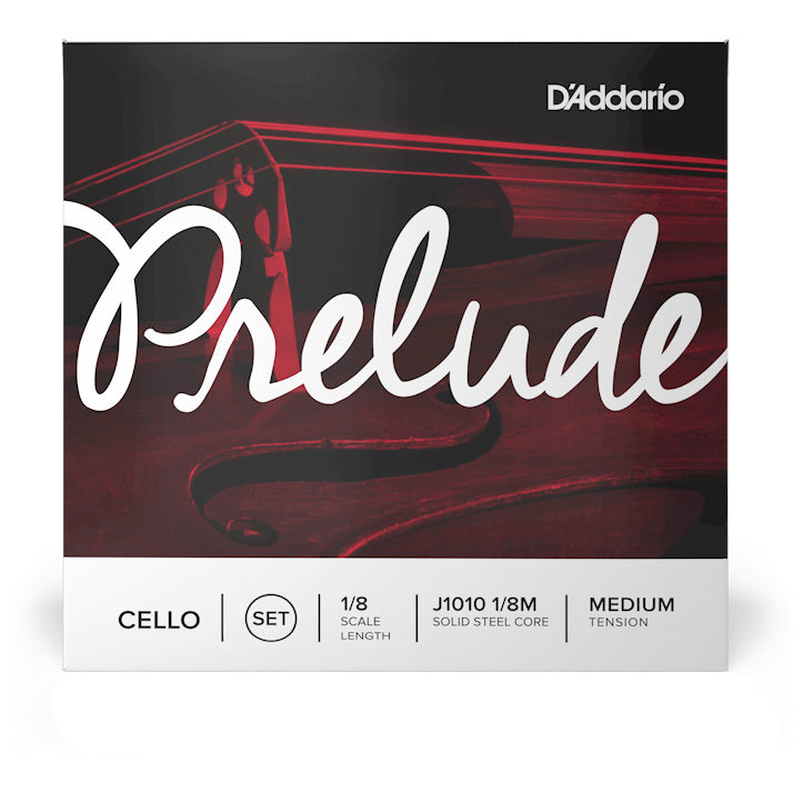 D'Addario Prelude Cello String Set – 1/8 Scale – Medium Tension