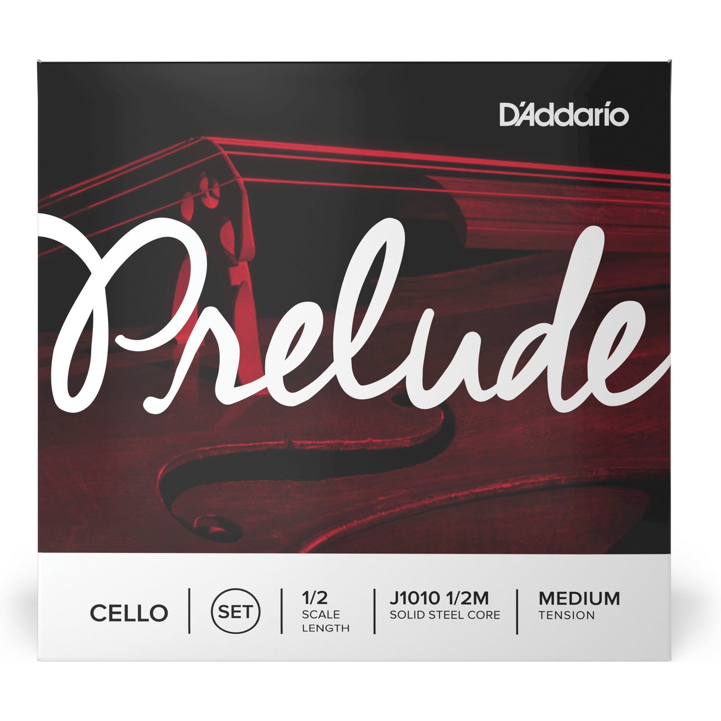 D'Addario Prelude Cello String Set, 1/2 Scale, Medium Tension