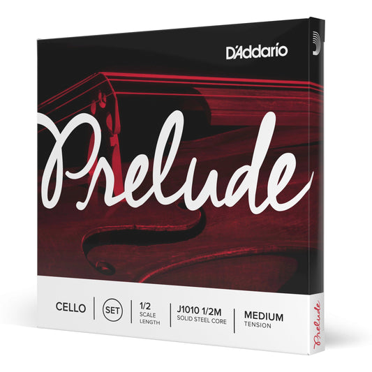 D'Addario Prelude Cello String Set, 1/2 Scale, Medium Tension