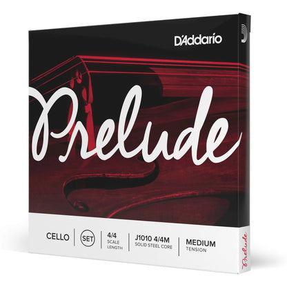 D'Addario Prelude Cello String Set, 4/4 Scale, Medium Tension